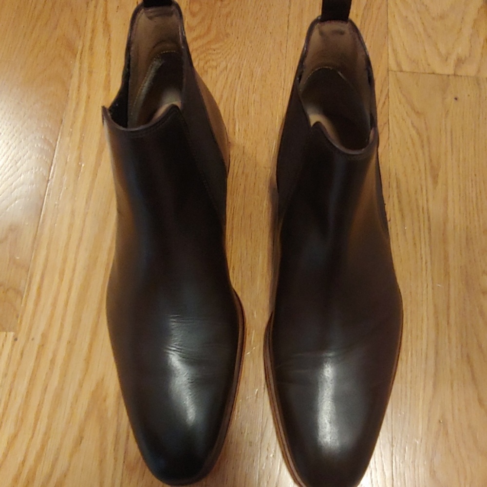 Mens brown leather boots size 11